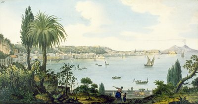 Blick auf die Bucht von Neapel und den Vesuv, Tafel III aus Sir William Hamiltons Campi Phlegraeiae von English School